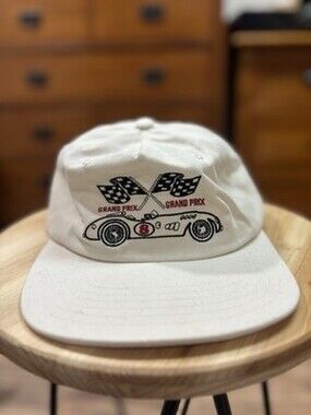 Vintage Grand Prix Racing Checkered Flags Embroidered Adjustable Cap